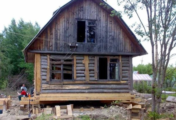 Подъем деревянного дома Подъем деревянного дома