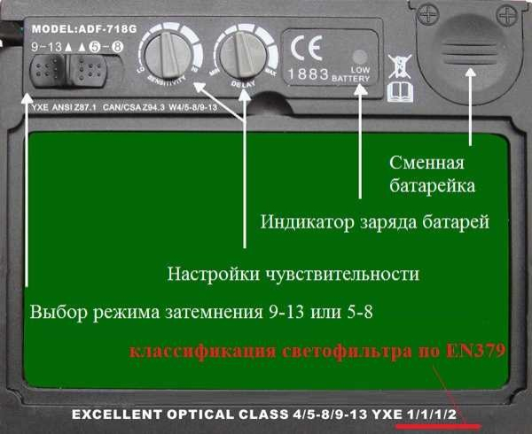 Маска хамелеон для сварки: классификация светофильтров и выбор маски Маска хамелеон для сварки: классификация светофильтров и выбор маски