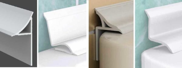 Каким может быть бордюр для ванны, как его монтировать Каким может быть бордюр для ванны, как его монтировать