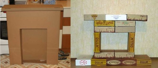 Картонный камин из коробок своими руками Картонный камин из коробок своими руками