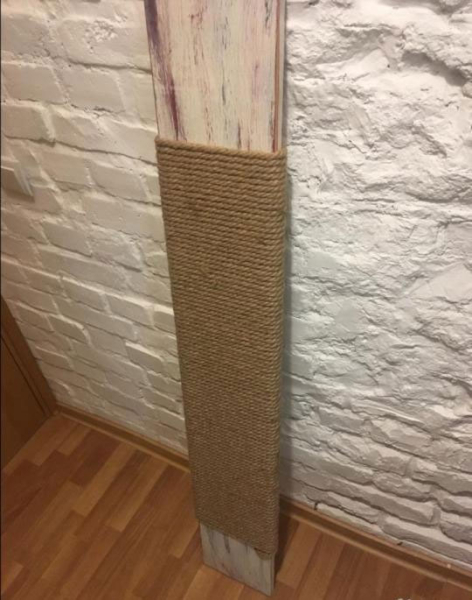 Как сделать когтеточку для кошки своими руками Как сделать когтеточку для кошки своими руками