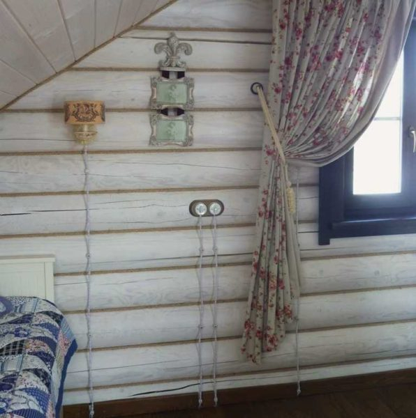 Открытая проводка в стиле ретро