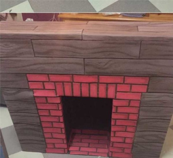 Картонный камин из коробок своими руками Картонный камин из коробок своими руками