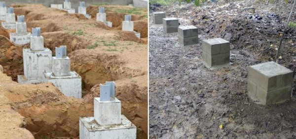 Виды и этапы строительства столбчатых фундаментов Виды и этапы строительства столбчатых фундаментов
