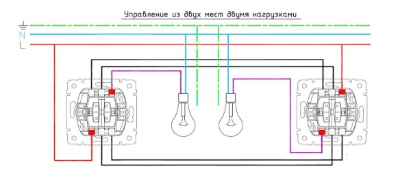 Как подключить проходной выключатель (управление светом из двух и более точек) Как подключить проходной выключатель (управление светом из двух и более точек)