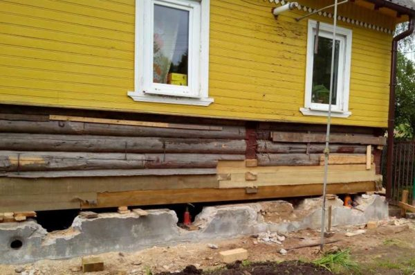 Подъем деревянного дома Подъем деревянного дома