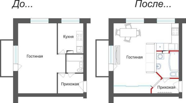 Варианты переделки хрущевок: 1, 2, 3, 4 — х комнатные, фото до и после Варианты переделки хрущевок: 1, 2, 3, 4 — х комнатные, фото до и после