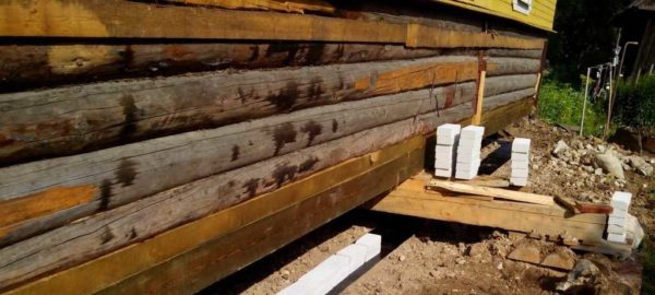 Подъем деревянного дома Подъем деревянного дома