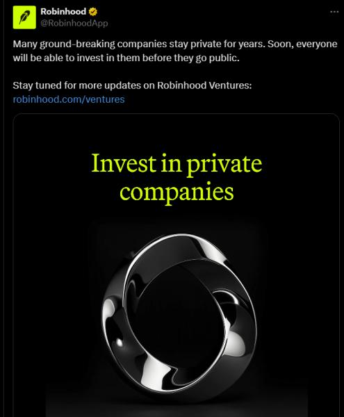 Robinhood добивается одобрения SEC венчурного фонда, доступного для розничных инвесторов